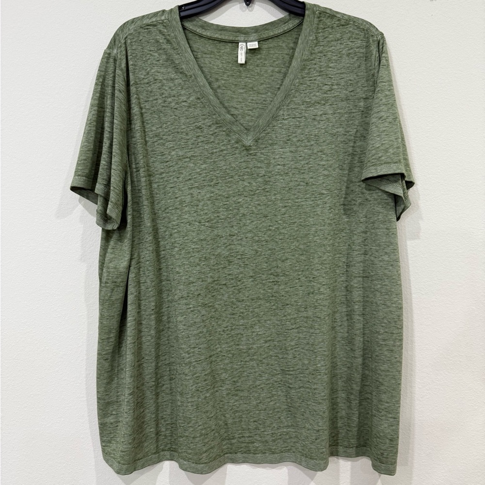 Cato Moss Green V-Neck Tee